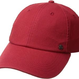 Prana Red Classic Hat with Curved Brim